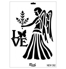 Rich New Seri N-392 Stencil 35x25 cm