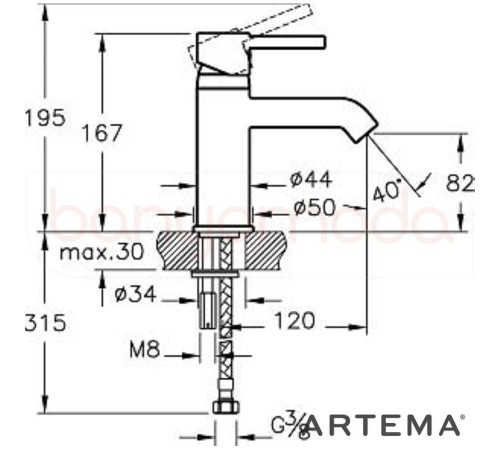 Artema A41984 Minimax S Lavabo Bataryası