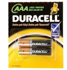 Duracell Alkalin Pil AAA 2'' li Paket