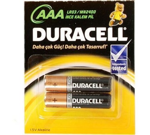 Duracell Alkalin Pil AAA 2'' li Paket Duracell Alkalin Pil AAA 2'' li Paket