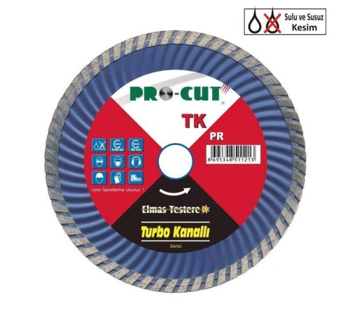 Procut TK 115 mm Turbo Kanallı Elmas Testere Procut TK 115 mm Turbo Kanallı Elmas Testere
