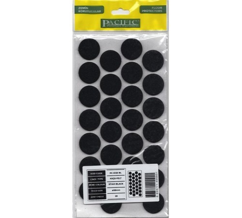 Pacific 6128 BL Yapışkanlı Keçe 28 mm Siyah Pacific 6128 BL Yapışkanlı Keçe 28 mm Siyah