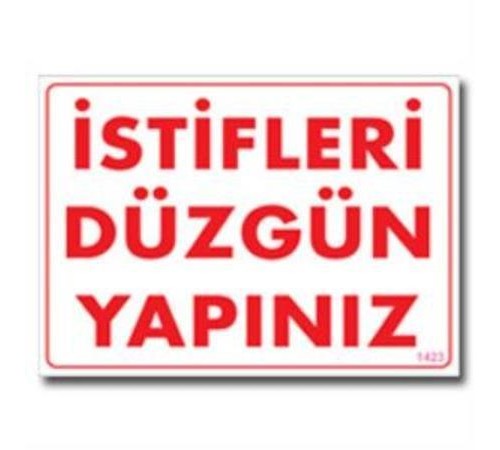 İstifleri Düzgün Yapınız Uyarı Levhası 25x35 KOD:1423 İstifleri Düzgün Yapınız Uyarı Levhası 25x35 KOD:1423