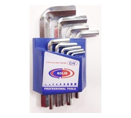 Solid 9 Parça Alyan Anahtar Takımı