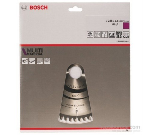 Bosch  MultiMaterial 235X2,4X30/25 mm 64 Diş Testere