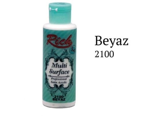 Rich Multi Surface 2100 Beyaz Akrilik Boya 120 cc