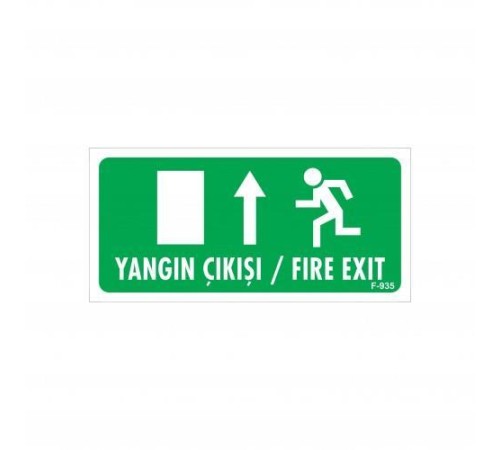 Yangın Çıkışı Yukarı Uyarı Levhası 17,5x25 KOD:935 Yangın Çıkışı Yukarı Uyarı Levhası 17,5x25 KOD:935