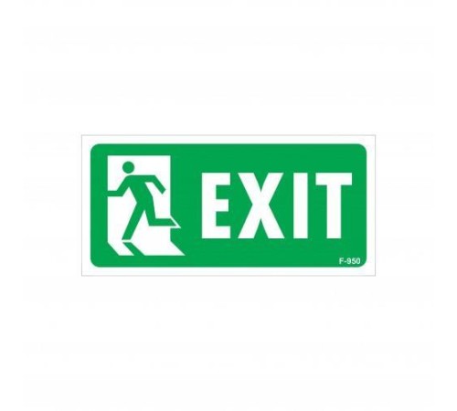 Exit Sol Uyarı Levhası 17,5x25 KOD:950 Exit Sol Uyarı Levhası 17,5x25 KOD:950