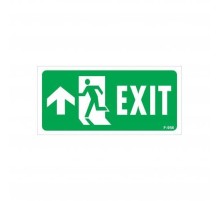 Exit Yukarı Sol Ok İşaretli Uyarı Levhası 17,5x25 KOD:956