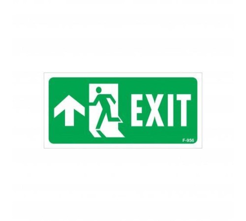 Exit Yukarı Sol Ok İşaretli Uyarı Levhası 17,5x25 KOD:956 Exit Yukarı Sol Ok İşaretli Uyarı Levhası 17,5x25 KOD:956
