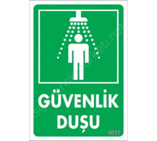 Güvenlik Duşu Uyarı Levhası 17,5x25 KOD:1017 Güvenlik Duşu Uyarı Levhası 17,5x25 KOD:1017