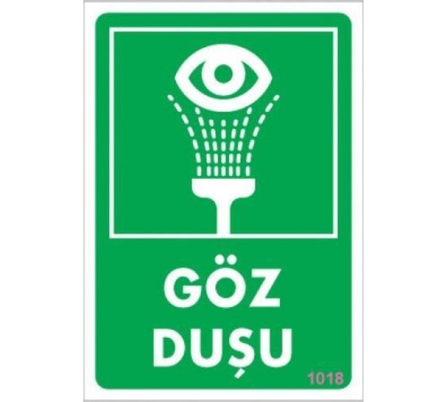 Göz Duşu Uyarı Levhası 17,5x25 KOD:1018