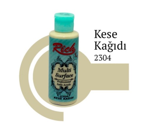 Rich Multi Surface 2304 Kese Kağıdı Akrilik Boya 120 cc Rich Multi Surface 2304 Kese Kağıdı Akrilik Boya 120 cc