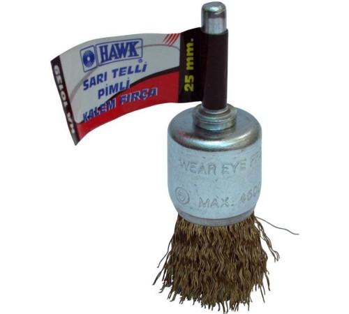 Hawk 10139 25 mm Sarı Telli Pimli Kalem Fırça Hawk 10139 25 mm Sarı Telli Pimli Kalem Fırça