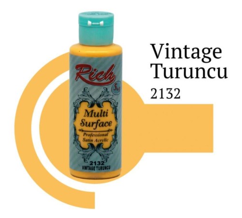 Rich Multi Surface 2132 Vintage Turuncu Akrilik Boya 120 cc Rich Multi Surface 2132 Vintage Turuncu Akrilik Boya 120 cc