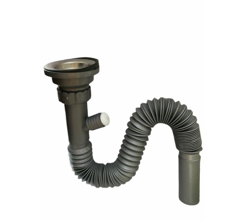 Körüklü Lavabo Sifonu Çamaşır Çıkışlı