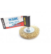 Hawk HA10127 Pimli Sarı Tel Daire Fırça 40x6 mm