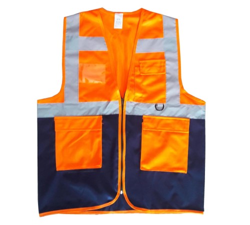 Yönetici İkaz Yeleği Turuncu/Lacivert XL Beden Yönetici İkaz Yeleği Turuncu/Lacivert XL Beden