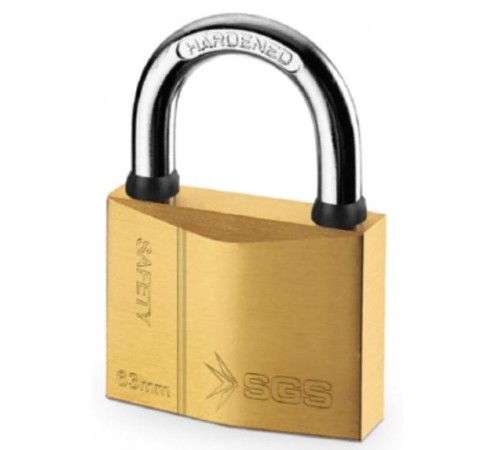 SGS 1301 Sarı Kaplama Kısa Asma Kilit 25 mm