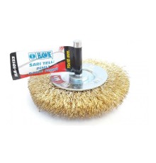Hawk HA10133 Pimli Sarı Tel Daire Fırça 75x10 mm
