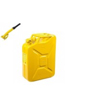 KNC 10 Litre Sarı Metal Benzin Bidonu Hortum Dahil