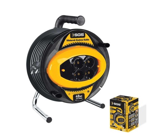 Sgs 2135 40 Metre Makaralı Uzatma Kablosu 3X2,5 Kablo
