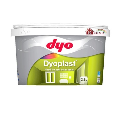 Dyo Dyoplast Plastik İç Cephe Boyası 2,5 Litre Siyah Dyo Dyoplast Plastik İç Cephe Boyası 2,5 Litre Siyah