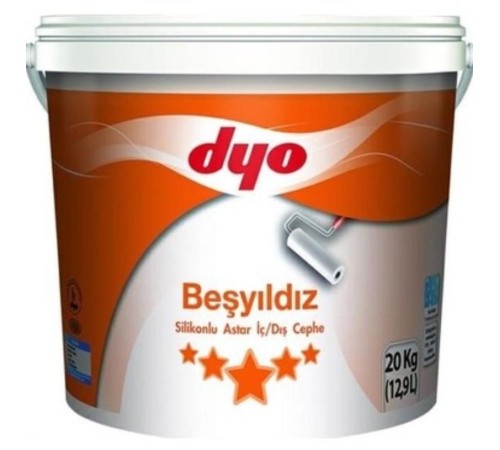 Dyo Beşyıldız Silikonlu İç Dış Astar 20 Kg Beyaz