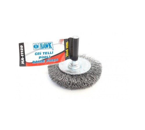 Hawk HA11129 Pimli Gri Tel Daire Fırça 50x6 mm Hawk HA11129 Pimli Gri Tel Daire Fırça 50x6 mm