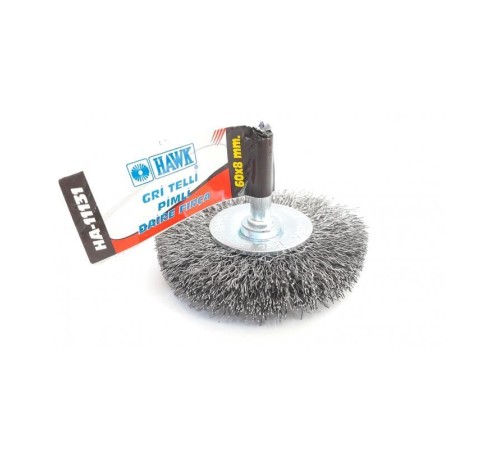 Hawk HA11131 Pimli Gri Tel Daire Fırça 60x8 mm Hawk HA11131 Pimli Gri Tel Daire Fırça 60x8 mm