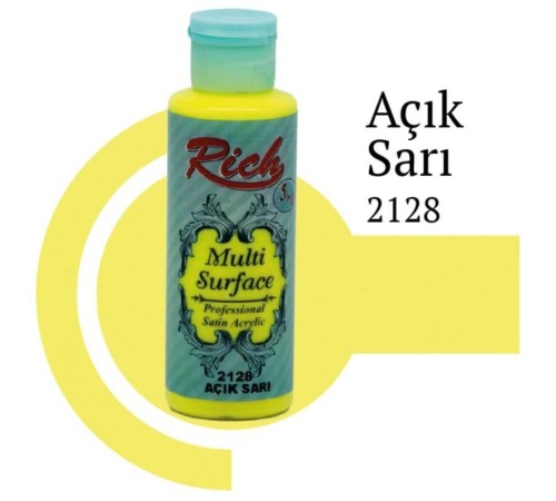 Rich Multi Surface 2128 Açık Sarı Boya Akrilik Boya 120 cc
