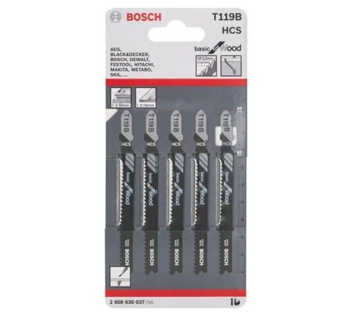 Bosch T119B Ahşap Dekupaj Testere 5 Parça