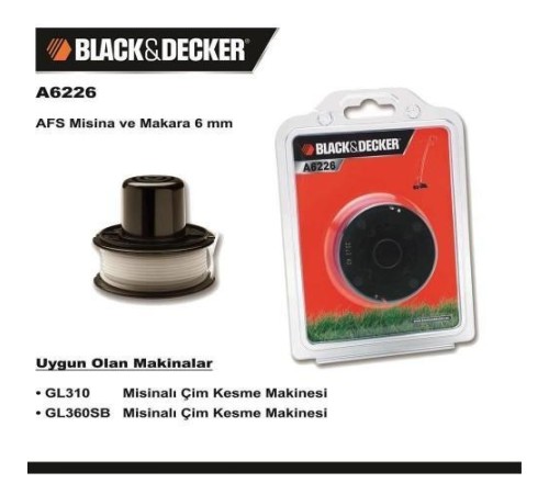 Black&Decker A6226 GL310 ve GL360SB Yedek Misina