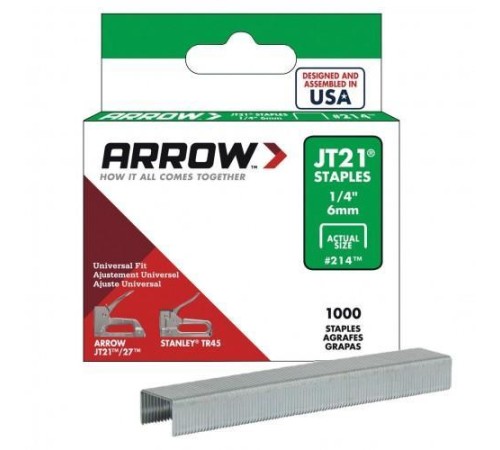 Arrow AR214 6 mm 1000 Adet Profesyonel Zımba Teli