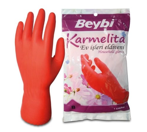 Beybi Karmelita Bulaşık Eldiveni No:7,5 Beybi Karmelita Bulaşık Eldiveni No:7,5