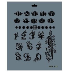 Rich New Seri N-123 Stencil 35x25 cm