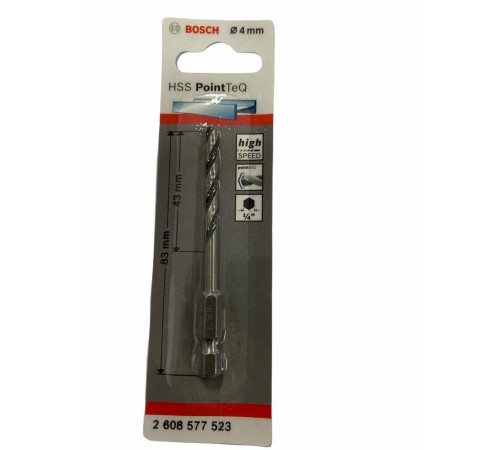 Bosch Point TeQ Altıgen Şaftlı Hss Matkap Ucu 4 mm Bosch Point TeQ Altıgen Şaftlı Hss Matkap Ucu 4 mm