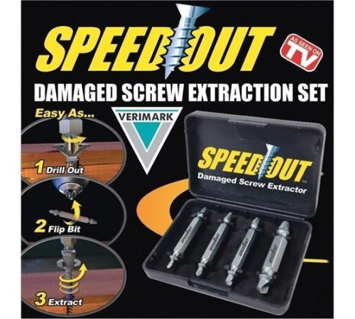 Speed Out Hasar Görmüş Vida Çıkarıcı 4 Parça