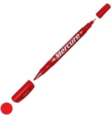 Mercure Cd Kalemi Kırmızı Çift Uçlu İnce Kalın