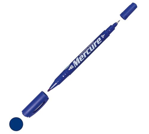 Mercure Cd Kalemi Mavi Çift Uçlu İnce Kalın