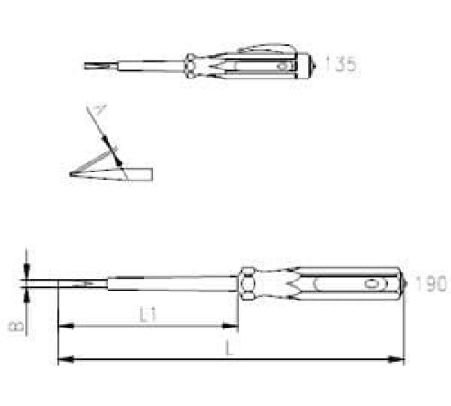 İzeltaş 4550 Elektrik Kontrol Kalemi 190 mm