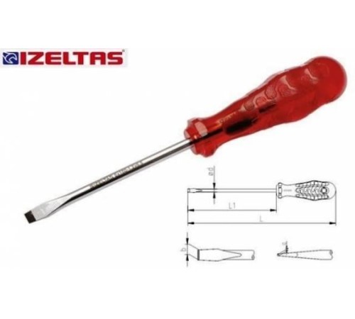 İzeltaş Kraft Düz Tornavida 4x80 İzeltaş Kraft Düz Tornavida 4x80