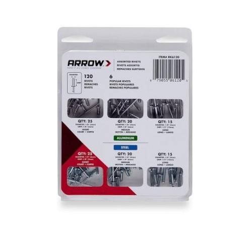 Arrow RK6120 3 mm  Perçin Seti 120 Adet