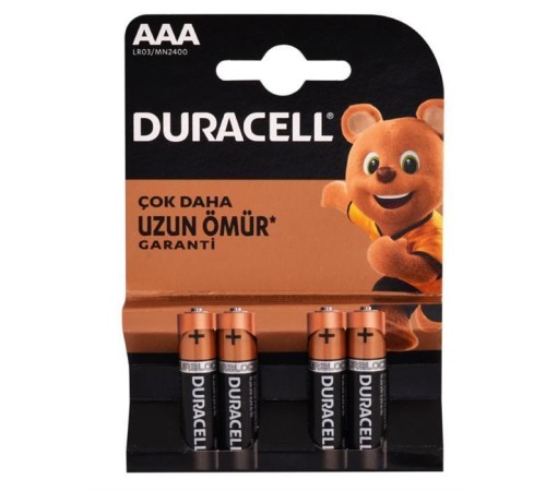 Duracell Alkalin Pil AAA 4'' lü Paket Duracell Alkalin Pil AAA 4'' lü Paket