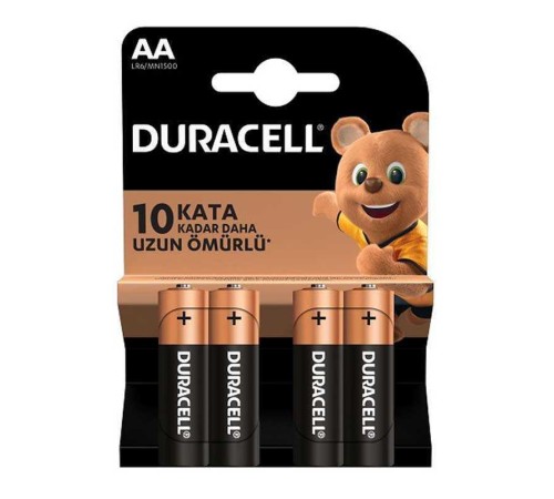 Duracell Alkalin Pil AA 4'' lü Paket Duracell Alkalin Pil AA 4'' lü Paket