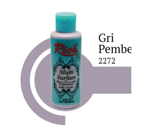 Rich Multi Surface 2272 Gri Pembe Akrilik Boya 130 cc Rich Multi Surface 2272 Gri Pembe Akrilik Boya 130 cc