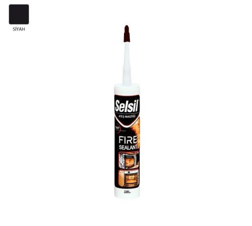 Selsil Ateş Mastiği Siyah 300 ml 1500 Dereceye Dayanıklı Selsil Ateş Mastiği Siyah 300 ml 1500 Dereceye Dayanıklı