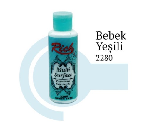 Rich Multi Surface 2280 Bebek Yeşili Akrilik Boya 130 cc Rich Multi Surface 2280 Bebek Yeşili Akrilik Boya 130 cc