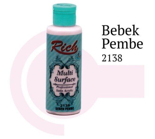 Rich Multi Surface 2138 Bebek Pembe Akrilik Boya 120 cc Rich Multi Surface 2138 Bebek Pembe Akrilik Boya 120 cc