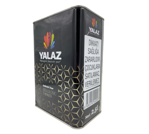 Yalaz Selülozik Tiner 2,5 Litre